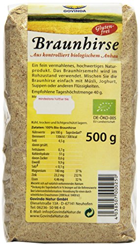 Govinda Braunhirse glutenfrei, 2er Pack (2 x 500 g) von Govinda