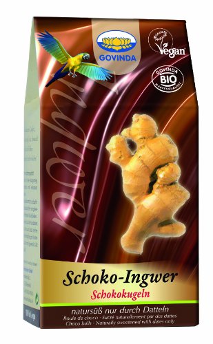 Govinda Schoko-Ingwer-Kugeln, 3er Pack (3 x 120 g Karton) - Bio von Govinda