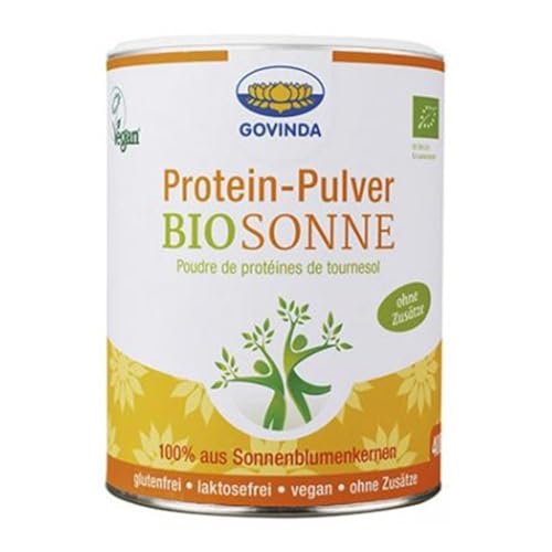 Govinda Sonnenblumenkern Protein-Pulver gluten- und laktosefrei, vegan, 1er Pack (1 x 400 g) von Govinda