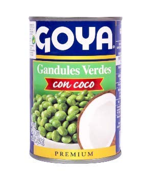 Goya - Grüne Taubenerbsen mit Kokosnuss - Fügen Sie sie Ihren Mahlzeiten und Salaten hinzu, um ihr einen Hauch von einzigartigem Geschmack zu verleihen - 425 G. von Goya