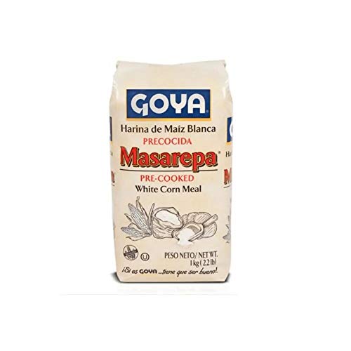 Goya - Vorgekochtes weißes Maismehl Masarepa - Weiche Arepas mit dem besten vorgekochten Maismehl von Goya