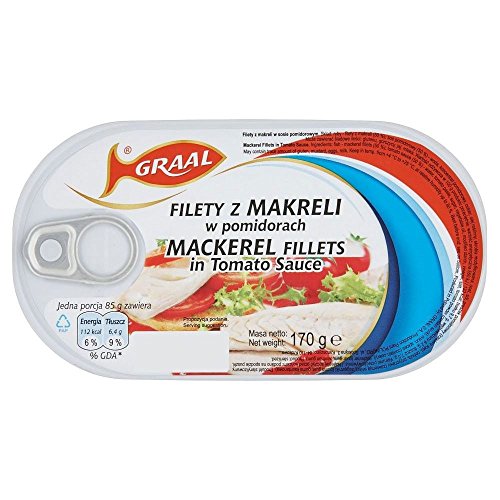 Graal Makrelenfilets in Tomatensauce (170g) - Packung mit 2 von Graal