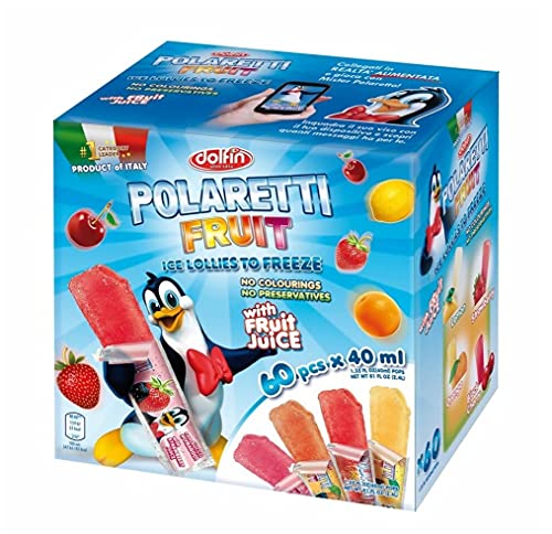 Polaretti Eislutscher – Polaretti Fruchtsaft – 60 × 40 ml – Gefrierschrank Pops – Sommergeschenke – Kinderparty – Outdoor-Events – Grillen – Fruit Pops – Obst Lollies von Grace nnvg