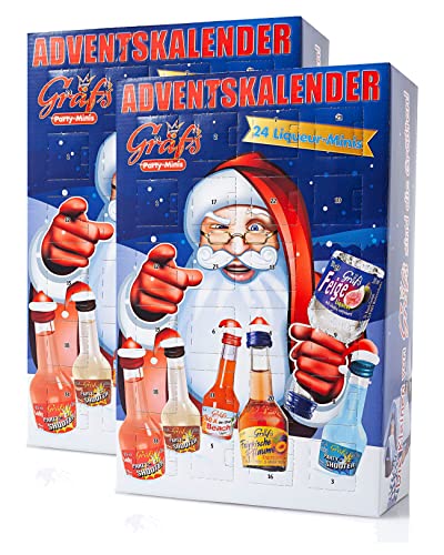 2x Gräfs Party-Minis Adventskalender 24 Liqueur-Minis 15-25% vol Edition 2023 von Gräfs