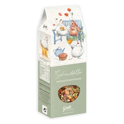 Tee in hübscher Geschenkverpackung, Kräutertee, Früchtetee, Grünteemischung, Mitbringsel, Geschenkidee (Schmuddelwetter Früchteteemischung) von Grätz Verlag