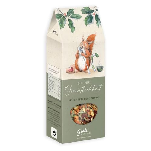 Tee in hübscher Geschenkverpackung, Kräutertee, Früchtetee, Grünteemischung, Mitbringsel, Geschenkidee (Zeit für Gemütlichkeit Früchteteemischung) von Grätz Verlag