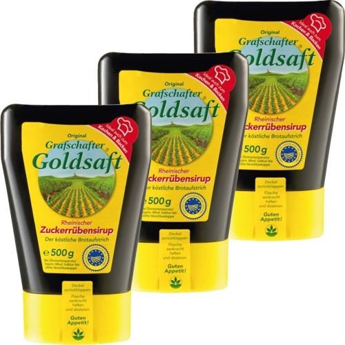 Grafschafter Goldsaft Zuckerrübensirup, Spenderflaschen (3x 500 Gramm) von Grafschafter