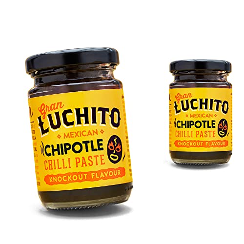 Gran Luchito Mexikanische Chipotle Chilipaste 100g | Handgefertigt in Mexiko | Super rauchige Kochpaste mit mittlerer bis scharfer Würze| Perfekt zum Kochen mexikanischer Speisen (2er-Pack) von Gran Luchito