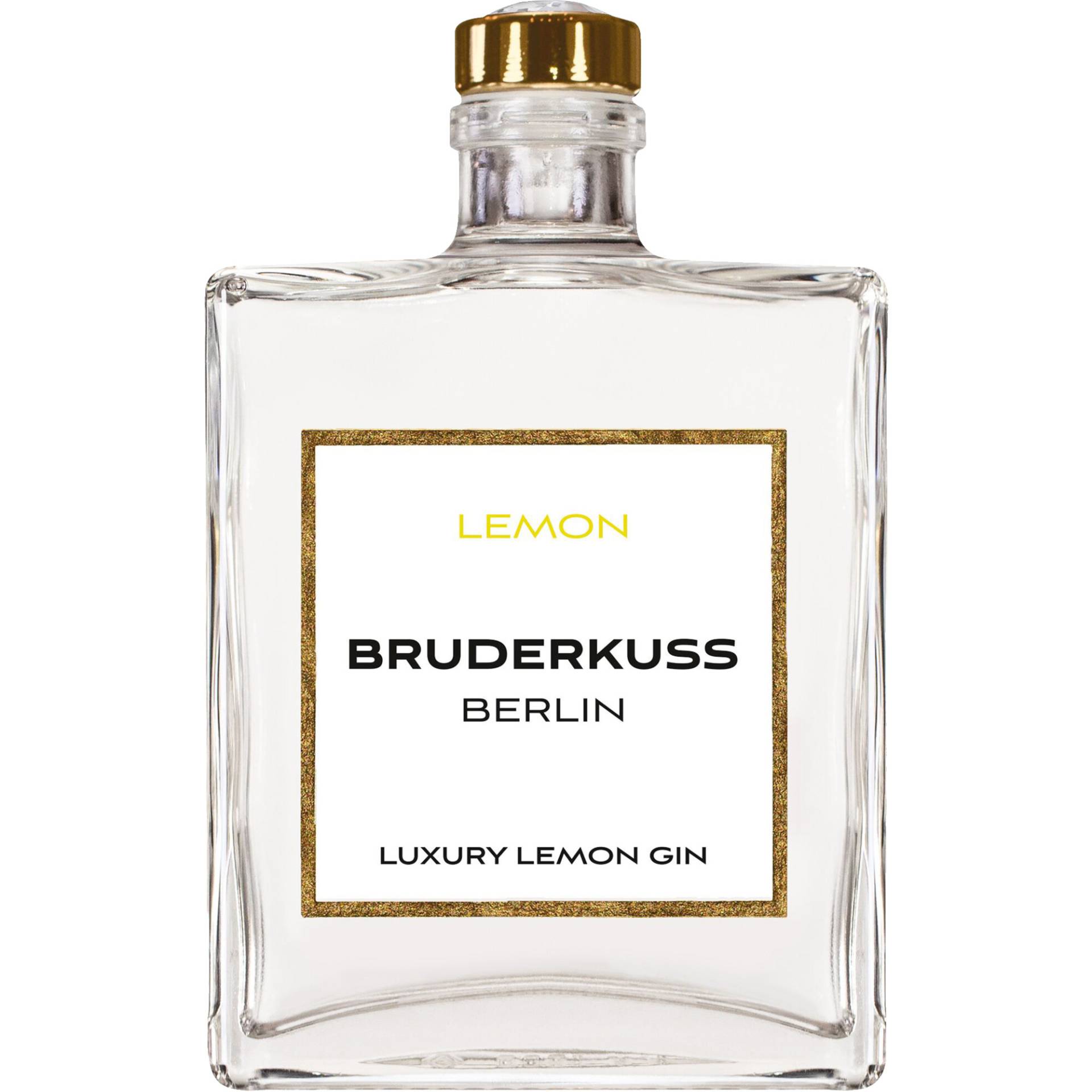 Bruderkuss Gin Luxury Lemon, 41,5% Vol, 0,5L, Pfalz, Spirituosen von Grand Cru Select Distributionsgesellschaft mbH,53227,Bonn,Deutschland