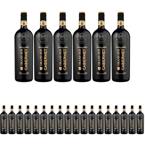 Grand Sud - Cabernet aus Süd-Frankreich - Sortentypischer Trocken Rotwein (6 x 1 L) (Packung mit 4) von Grand Sud