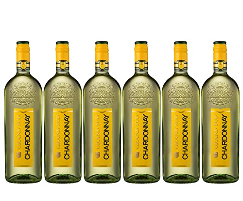 Grand Sud - Chardonnay aus Süd-Frankreich - Sortentypischer Trocken Weißwein (6 x 1 L) von Grand Sud