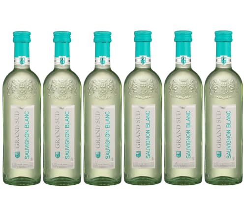 Grand Sud - Sauvignon Blanc, Trockener, frischer und eleganter Weißwein aus Südfrankreich (6 x 0,25 L) von Grand Sud
