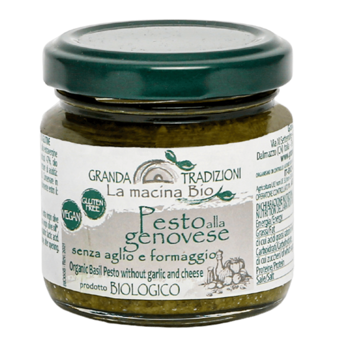 Bio Pesto alla genovese ohne Knoblauch und Käse Bio Pesto alla genovese ohne Knoblauch und Käse von Granda Traditioni
