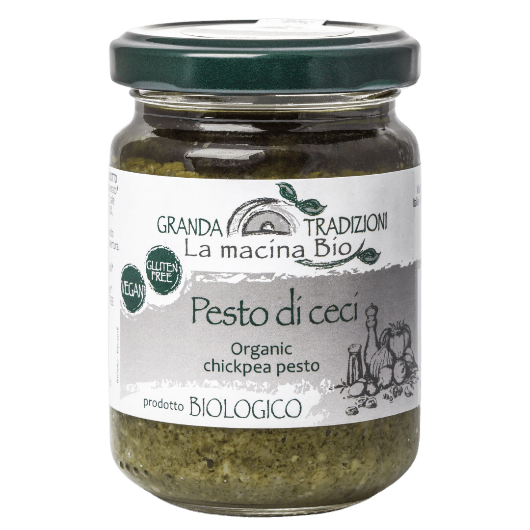 Bio Pesto mit Kichererbsen, 130 g Bio Pesto mit Kichererbsen, 130 g von Granda Traditioni