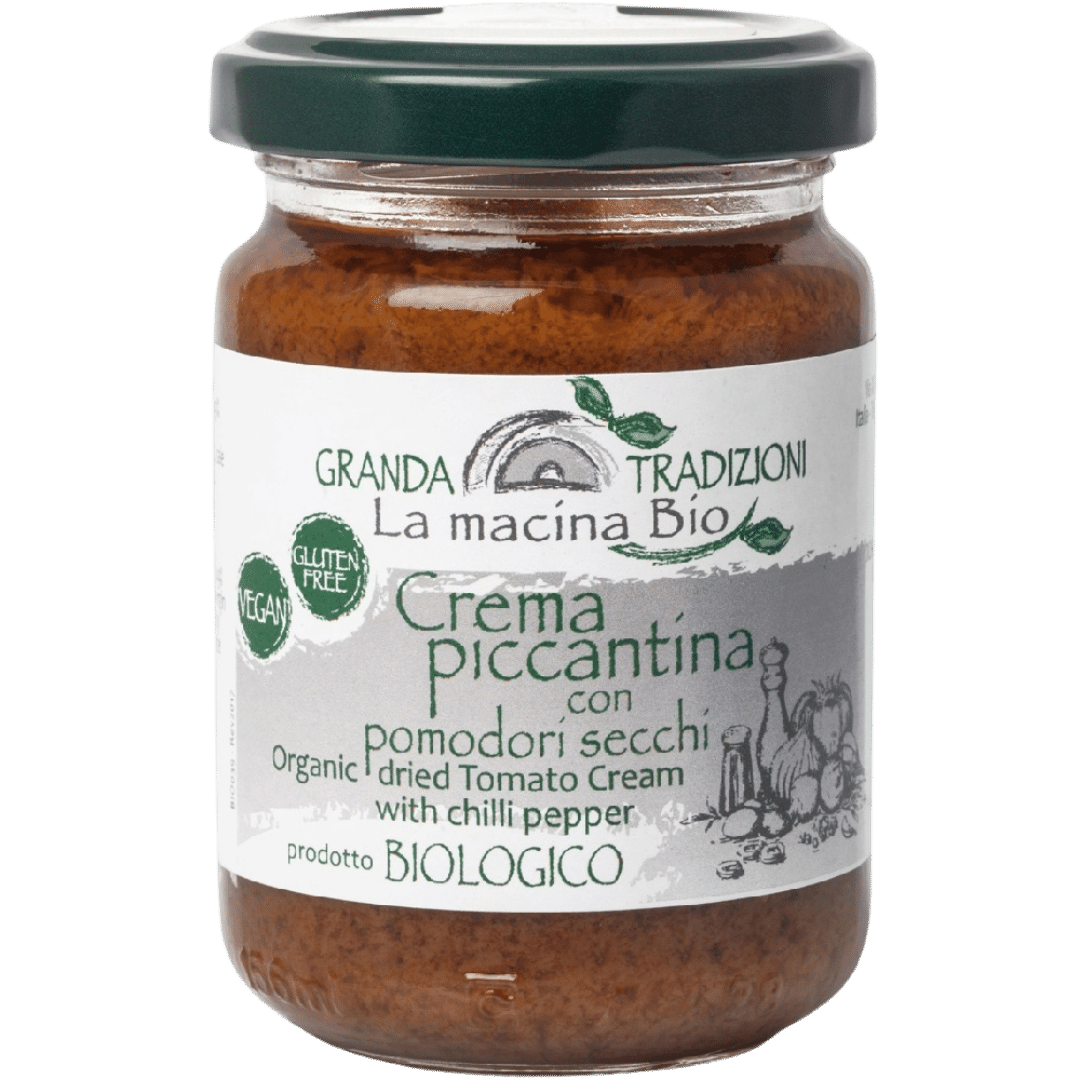 Bio pikante Creme mit sonnengetrockneten Tomaten Bio pikante Creme mit sonnengetrockneten Tomaten von Granda Traditioni