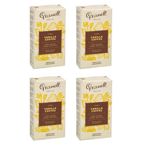 Granell Cafes-1940 - Gemahlener Vanille Kaffee Pack| 100% Arabica Kaffee Vanille - 4 Packungen x 250 g Granell Cafes-1940 - Gemahlener Vanille Kaffee Pack| 100% Arabica Kaffee Vanille - 4 Packungen x 250 g von Granell Cafes-1940