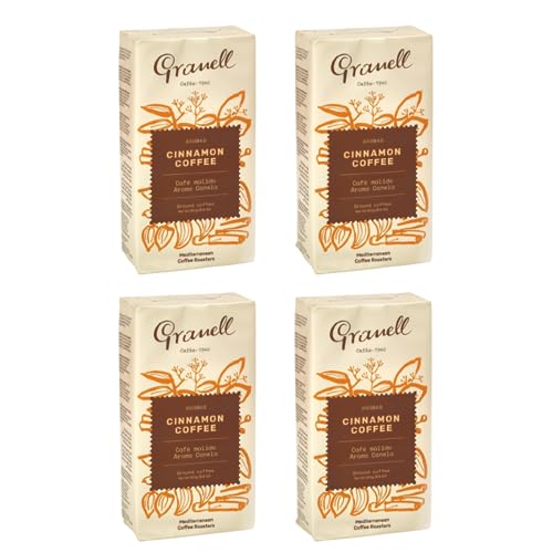 Granell Cafes-1940 - Gemahlener Zimt Kaffee Pack| 100 % Arabica Kaffee Zimt - 4 Packungen x 250 g von Granell Cafes-1940