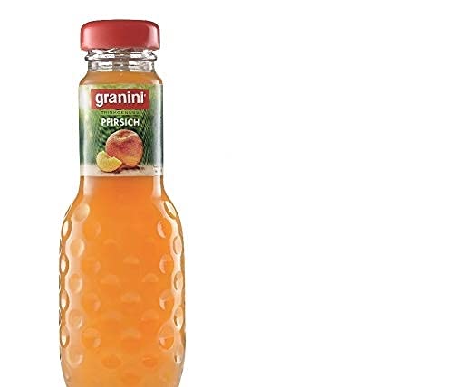 24 Flaschen a 200ml Granini Pfirsich 45% in MEHRWEG Pfand Glas Flaschen Pfirsiche Trinkgenuss von Granini