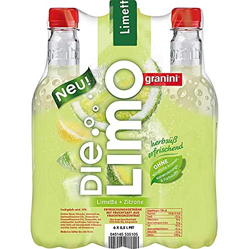 Granini Die Limo Limette-Zitrone, 18er Pack, 18 x 0,5 l EINWEG von Granini