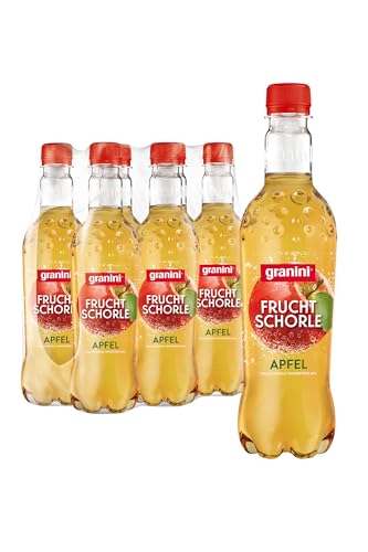 Granini Fruchtschorle Apfel (6 x 500ml), natürlich erfrischend, mit Kohlensäure, echte Früchte, ohne Süßungsmittel, vegan von Granini