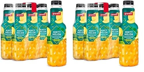granini Sensation Minty Melon (6 x 0,75l), 30% Frucht, Honigmelone, Mango, Minze, Party-Drink, vegan, laktosefrei, mit Pfand (Packung mit 2) von Granini