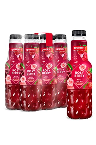 granini Sensation Rosy Berry (6 x 0,75l), 30% Frucht, rote Traube, Apfel, Kirsche, Party-Drink, vegan, laktosefrei, mit Pfand von Granini