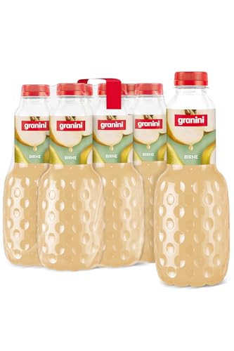 granini Trinkgenuss Birne (6 x 1l), 49% Frucht, Birnen Fruchtsaftgetränk, vegan, natürlich, mit Pfand von Granini