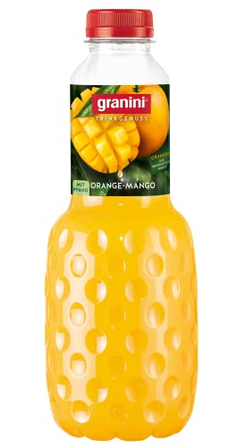 granini Trinkgenuss Orange-Mango (1 x 1l), 40% Frucht, Orange-Mango Fruchtsaftgetränk, vegan, natürlich, mit Pfand von Granini