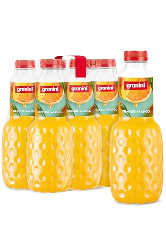 granini Trinkgenuss Orange-Mango (6 x 1l), 40% Frucht, Orange-Mango Fruchtsaftgetränk, vegan, natürlich, mit Pfand von Granini