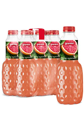 granini Trinkgenuss Pink-Grapefruit (6 x 1l), 45% Frucht, Pink Grapefruit Fruchtsaftgetränk mit Fruchtfleisch, vegan, natürlich, mit Pfand von Granini