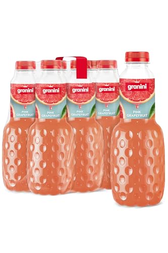 granini Trinkgenuss Pink-Grapefruit (6 x 1l), 45% Frucht, Pink Grapefruit Fruchtsaftgetränk mit Fruchtfleisch, vegan, natürlich, mit Pfand von Granini