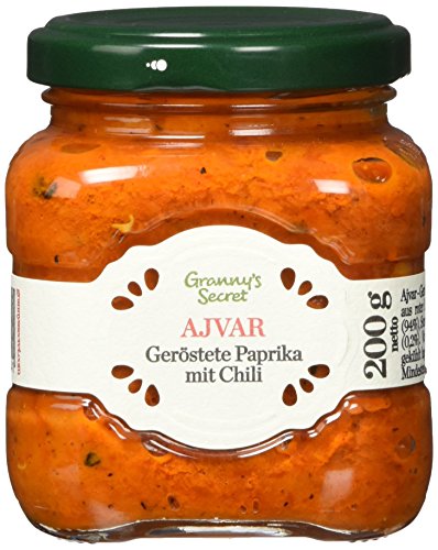 Granny´s Secret Ajvar Geröstete Paprika mit Chili - Original aus Serbien, 2er Pack (2 x 200 g) von Granny´s Secret