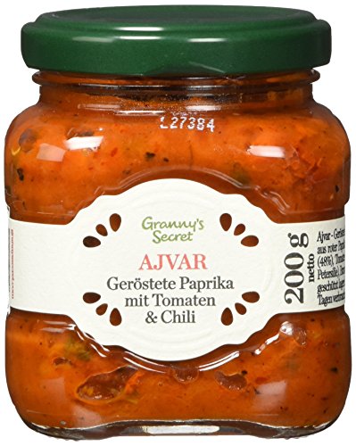 Granny´s Secret Ajvar Geröstete Paprika mit Tomaten & Chili - Original aus Serbien (1 x 200 g) von Granny´s Secret