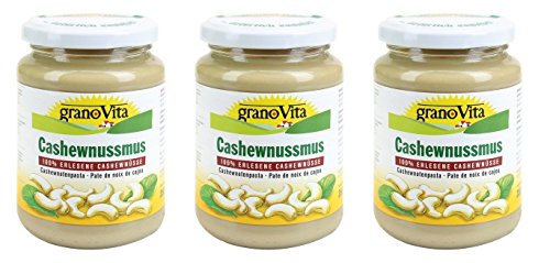 CASHEWNUSSMUS 100% erlesene Cashewnüsse Granovita 3x350g NEU von Grano Vita