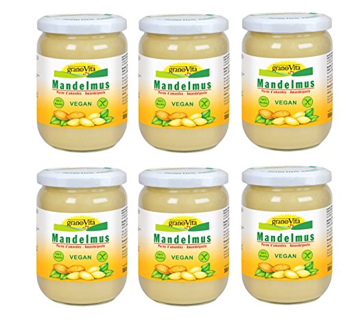 Mandelmus granoVita - 6x 550g - weißes Mandelmus - VEGAN Mandelmus granoVita - 6x 550g - weißes Mandelmus - VEGAN von Granovita