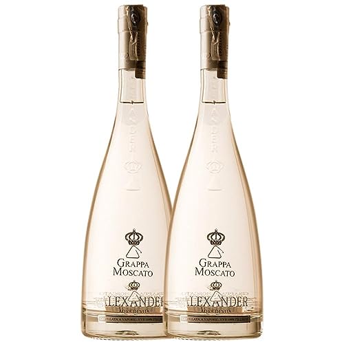 Grappa Alexander Muscat 70 cl (Schachtel mit 2 Flaschen von 70 cl) von Grappa Alexander