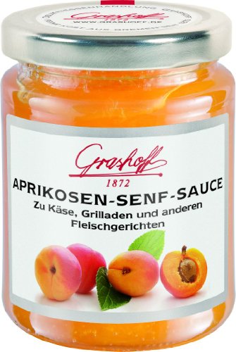 Grashoff Aprikosen-Senf-Sauce, 200 ml, 3er Pack (3 x 200 ml) von Grashoff