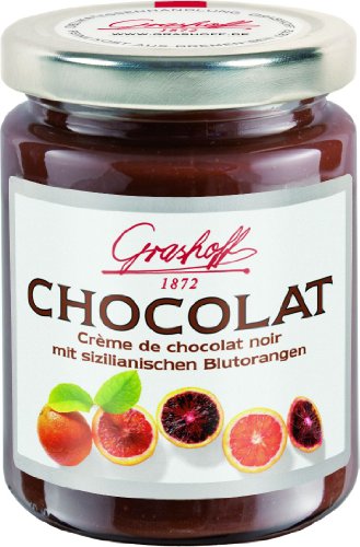 Grashoff Dunkle Schokoladencreme mit sizilianischem Blutorangenöl, 250 g, 3er Pack (3 x 250 g) von Grashoff