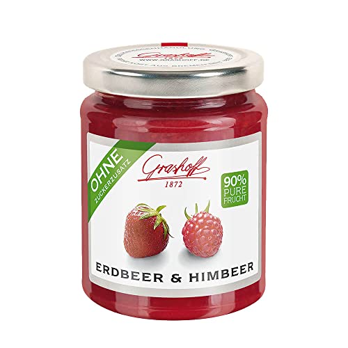 Grashoff Erdbeer & Himbeer (ohne Zuckerzusatz) | lactosefrei | glutenfrei | vegan | 230g von Grashoff