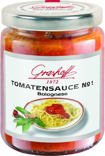 Grashoff Tomatensauce No. 1 , mit Fleisch, auf Bologneser Art, 200 ml, 3er Pack (3 x 200 ml) von Grashoff