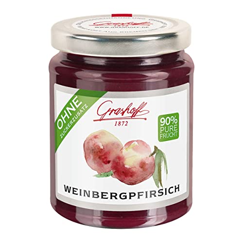 Grashoff Weinbergpfirsich (ohne Zuckerzusatz) | Glutenfrei | Lactosefrei | Vegan | 230g von Grashoff
