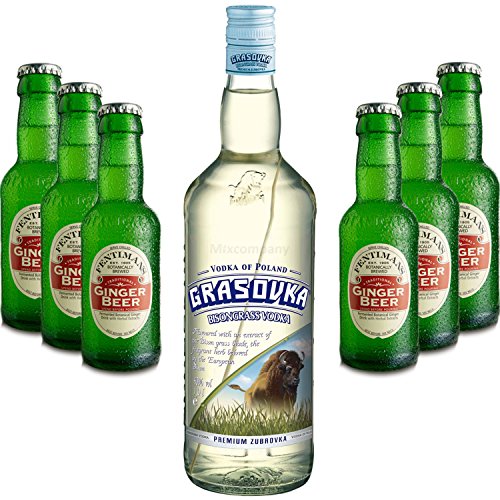 Moscow Mule Set - Grasovka Vodka 1L (40% Vol) + 6x Fentimans Ginger Beer 200ml - Inkl. Pfand MEHRWEG von Grasovka