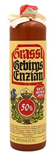 Grassl Gebirgs-Enzian 50% vol., Steinkrug 0,7l von Grassl