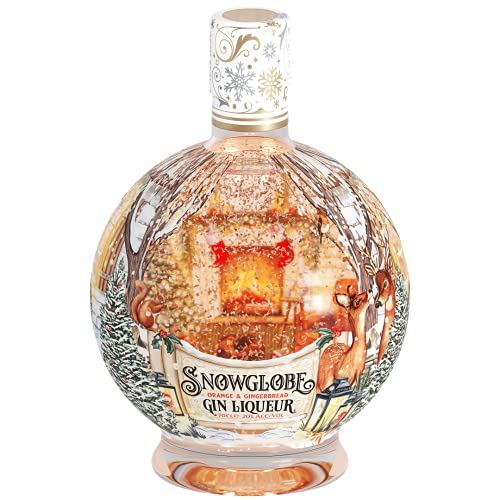 Snow Globe Gin, Orange & Gingerbread Gin Liqueur, 70cl, Illuminating Bottle von Gravity Drinks