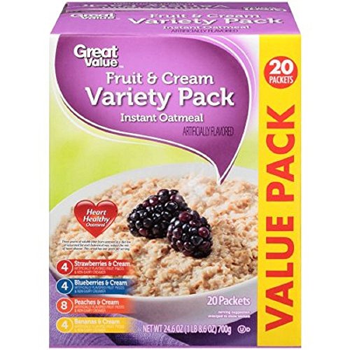 Great Value Frucht- und Cremearomatisierungssortiment Instant Oatmeal Value Pack, 35 ml, 20 Stück Great Value Frucht- und Cremearomatisierungssortiment Instant Oatmeal Value Pack, 35 ml, 20 Stück von Great Value
