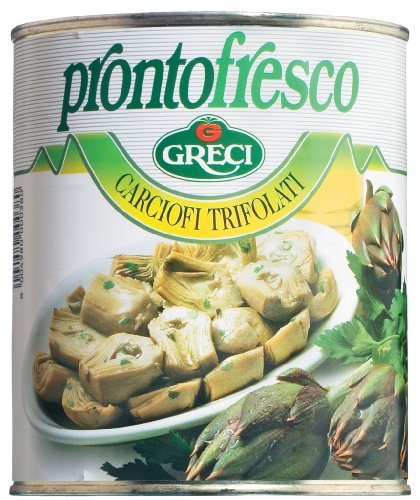 Greci Carciofi trifolati / Artischockenherzen, halbiert, mit Kräutern Greci Carciofi trifolati / Artischockenherzen, halbiert, mit Kräutern von Greci