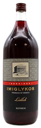 Grecikos Imiglykos Rotwein lieblich 11% vol., 6er Pack (6 x 2 l) von Grecikos