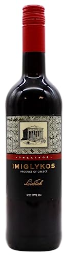 Grecikos Imiglykos Rotwein lieblich aus Griechenland 11% vol., 6er Pack (6 x 0.75 l) von Grecikos