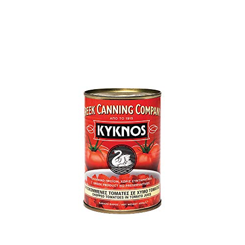 Kyknos - gewürfelte Tomaten - 400g Dose Kyknos - gewürfelte Tomaten - 400g Dose von Greek Canning Company ?KYKNOS? S.A.