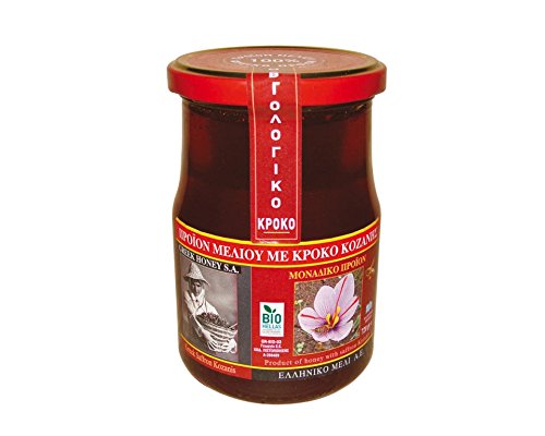 Griechischer Bio-Honig mit Krokus, Kozanis, roter Safran, 710 g, 750 ml (Bio) von Greek Honey S.A.